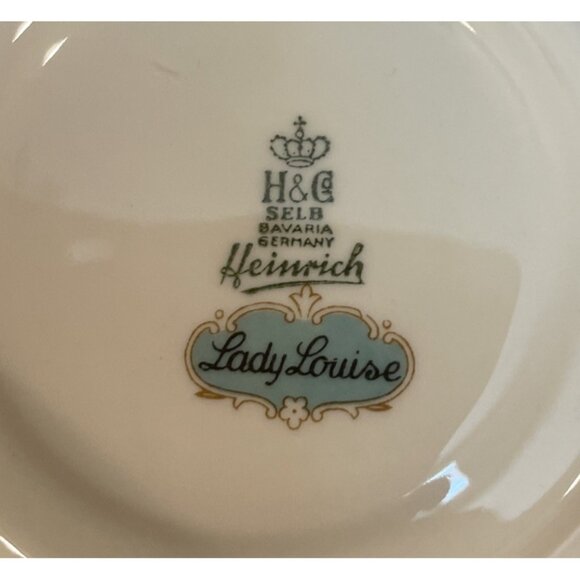 Lady Louise Heinrich Bavaria Germany Saucers Plates Only Set Of 2 Vintage - Picture 3 of 3